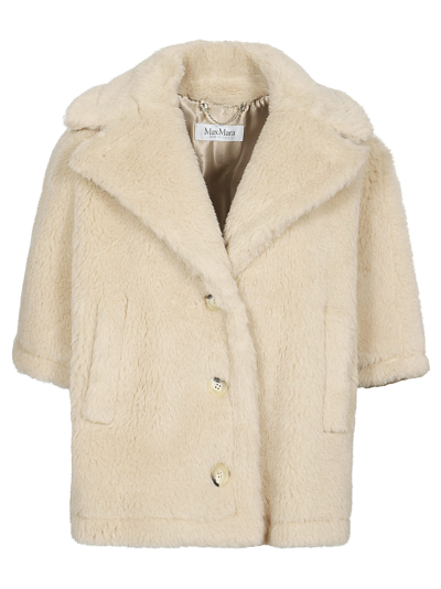 Max Mara Aleggio Teddy Cape In Cacha Chiaro