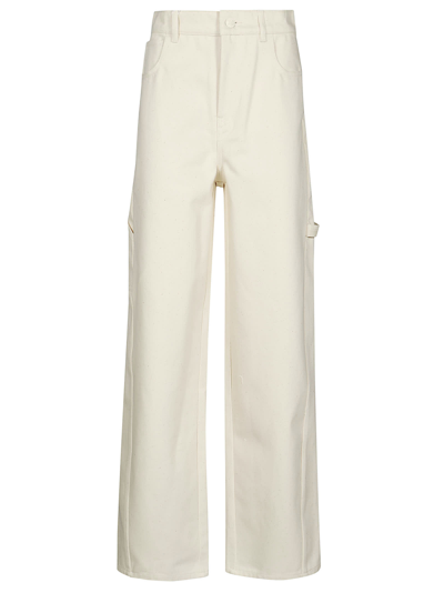 Max Mara Segnale Jeans In Bianco Tela