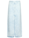 Iro Womens Blu56 Carolia Split-front Mid-rise Denim Maxi Skirt In Light Blue Denim
