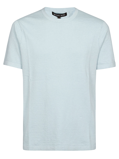 Michael Kors Short Sleeve Sweater In Pastel Blue