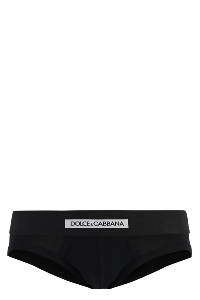 Dolce & Gabbana Plain Color Briefs In Black