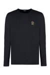 Versace Medusa Logo Long-sleeved Undershirt In Black