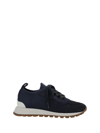 Brunello Cucinelli Knit Suede Trainer Sneakers In X The Level
