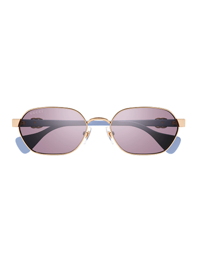 Gucci Gg1593s Sunglasses In Gold Violet Violet