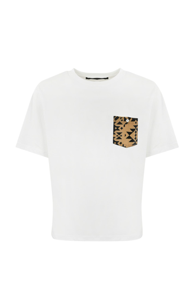 Daniele Alessandrini T-shirt With Pocket In Bianco