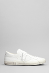 Philippe Model Prsx Low Sneakers In White Leather In White