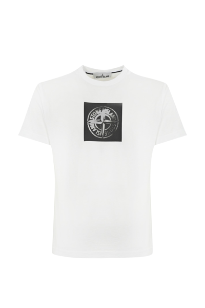 Stone Island T-shirt With 2ns83 Logo Print In White
