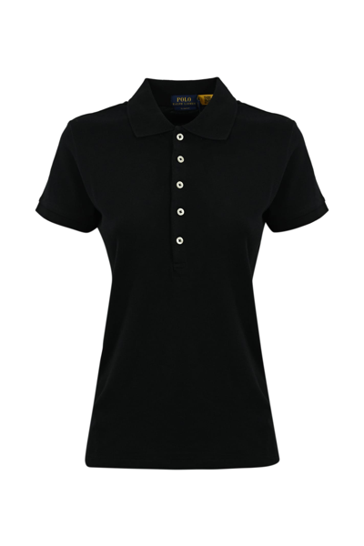 Polo Ralph Lauren Cotton Polo Shirt With Logo In Black