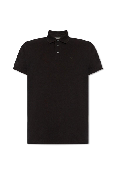 Emporio Armani Polo Shirt With Logo In Black