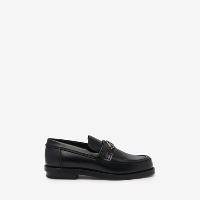 Alexander Mcqueen Seal Loafer In Black/silver