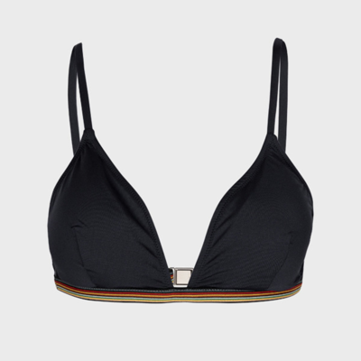 Paul Smith Women Bikini Top Sig Tape In Black