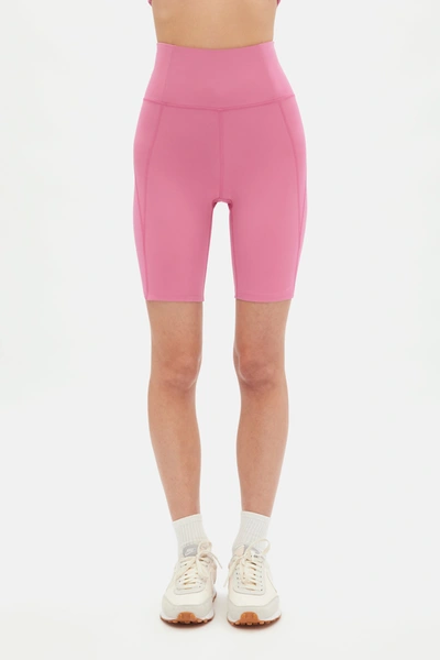 Girlfriend Collective Chateau High-rise Bike Short In Pink