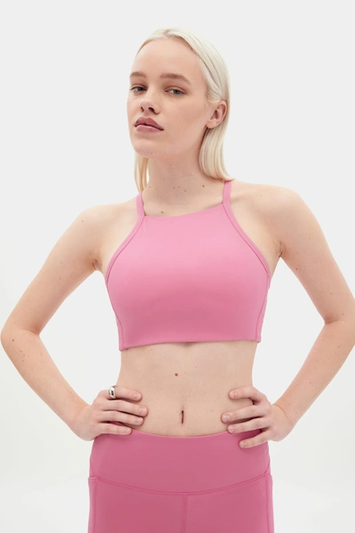 Girlfriend Collective Chateau Mel Running Bra In Pink