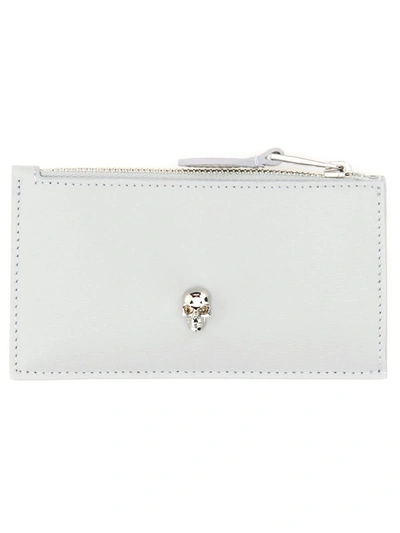 Alexander Mcqueen Wallet With Skull In Grey