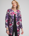 Chico's Floral Jacquard Jacket In Purple Size Large |  In Purple