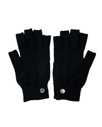 Pre-owned Rick Owens Fingerless Cashmere Gloves Fw23 Luxor In Black