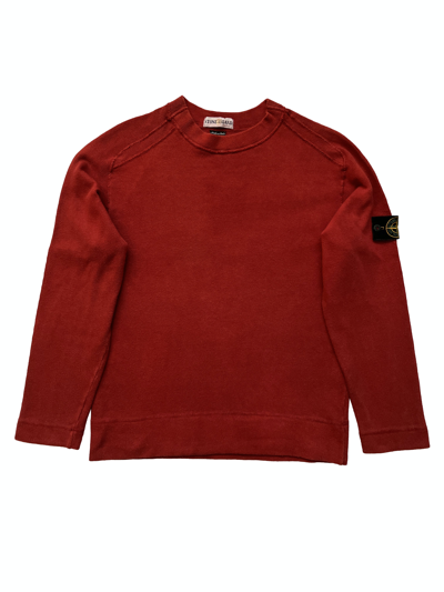 Pre-owned Stone Island Dark Red Crewneck Sweater