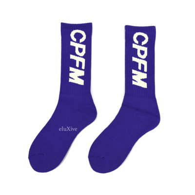 Pre-owned Cactus Plant Flea Market Cpfm Logo Knit Socks M Ds 2022 In Purple
