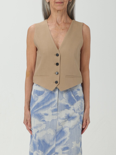 Msgm Waistcoat  Woman Colour Sand