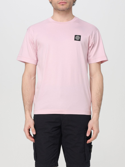 Stone Island T恤  男士 颜色 粉色 In Pink