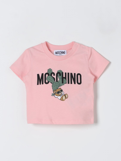 Moschino Baby T恤  儿童 颜色 粉色 In Pink