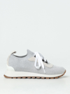 Brunello Cucinelli Women's Textile Sneakers In Grey