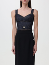Dolce & Gabbana Cotton Denim Bra Top In Denim