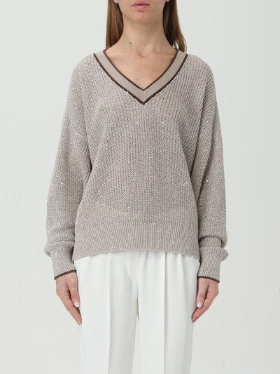 Brunello Cucinelli Sweater  Woman Color Beige In Beige