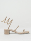 René Caovilla Flat Sandals Rene Caovilla Woman Color Nude In Beige