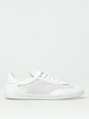 Dolce & Gabbana Portofino Light Strobel Sneakers In Calfskin In White