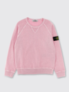 Stone Island Compass-patch Cotton Sweatshirt In Pink
