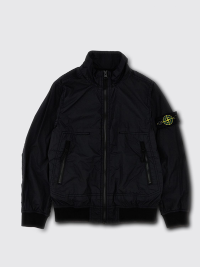 Stone Island Coat  Junior Kids Color Black