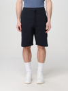 Stone Island Logo Embroidered Shorts In Blue