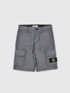 Stone Island Junior Shorts  Kids Color Grey