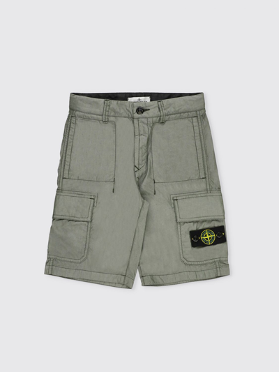 Stone Island Junior Shorts  Kids Colour Green