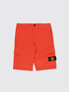 Stone Island Shorts  Junior Kids Color Orange