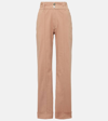Frame 70s High-rise Straight Jeans In Pink