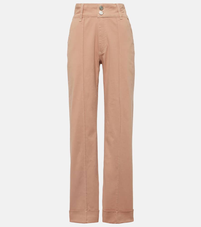 Frame 70s High-rise Straight Jeans In Pink