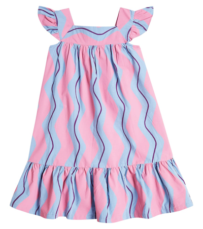Jellymallow Kids' Wave Cotton Dress In Multicoloured