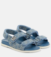 Gucci Moritz Monogram Easy Slingback Sandals In Blue