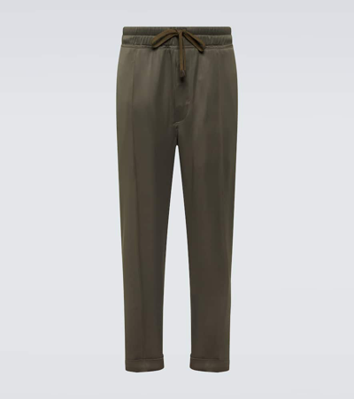 Tom Ford Cady Tapered Pants In Brown