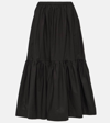 GANNI COTTON POPLIN MIDI SKIRT