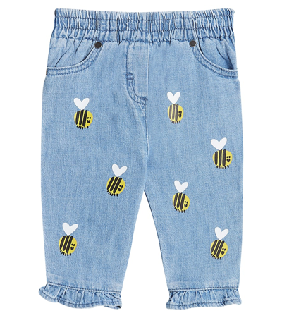 Stella Mccartney Baby Printed Jeans In Gnawed Blue