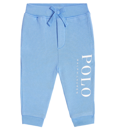 Polo Ralph Lauren Baby Logo Cotton-blend Sweatpants In Blue