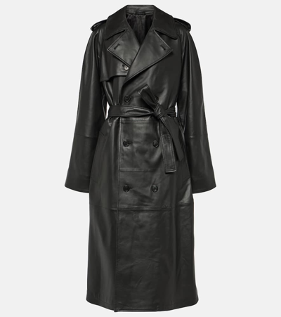 Wardrobe.nyc Leather Trench Coat In Black