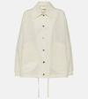 Jil Sander Logo-print Shirt Jacket In Beige