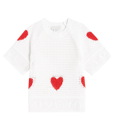 Stella Mccartney Kids' Printed Cotton Jersey T-shirt In White