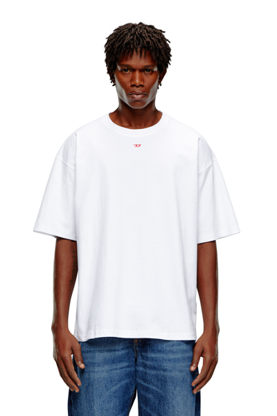 Diesel T-shirt With Embroidered D Patch In White