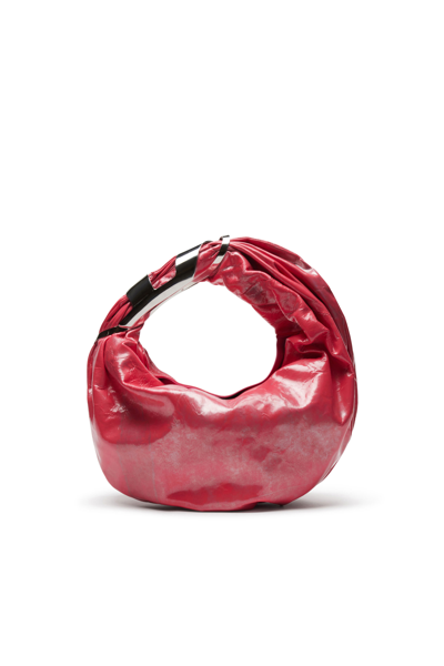 Diesel Grab-d Hobo S Leather Shoulder Bag In Rosa