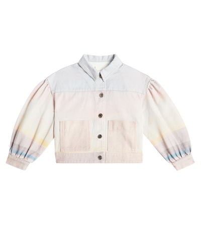 The New Society Kids' Sunset Denim Jacket In Multicoloured